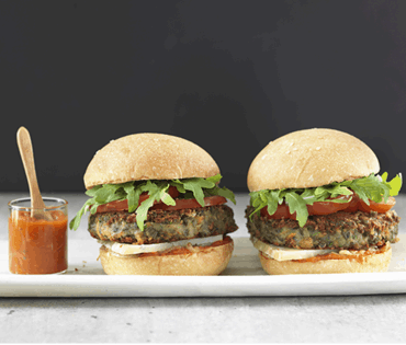 Burger végétarien à la Fleur d'Auvergne